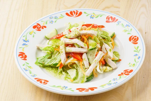 Tasty salad on plate — Stock Photo, Image