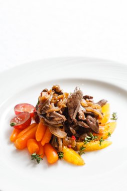 etli sebze plaka üzerinde