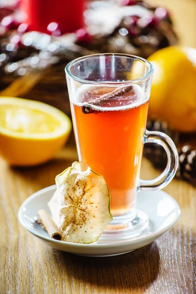 Glass of winter drink — Stock Photo, Image