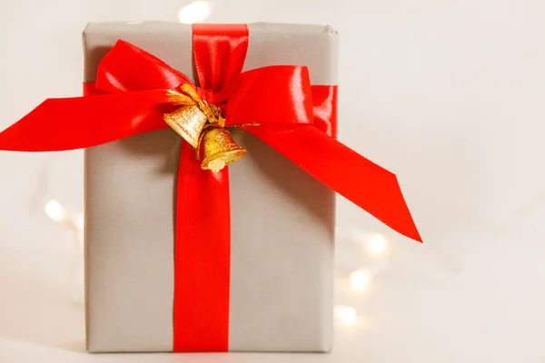 Christmas presents with red bow — Stock Photo, Image