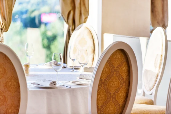 Table setting for banquet in restaurant — Stock Photo, Image