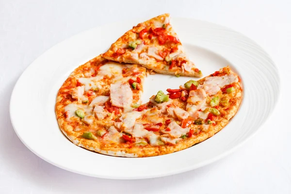ハムとイタリアのピザ — ストック写真