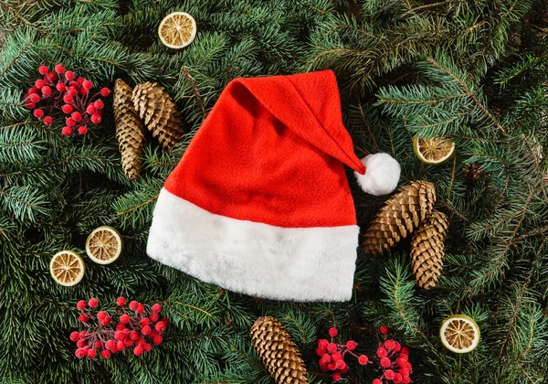 Vacaciones de Navidad sombrero de Santa — Foto de Stock
