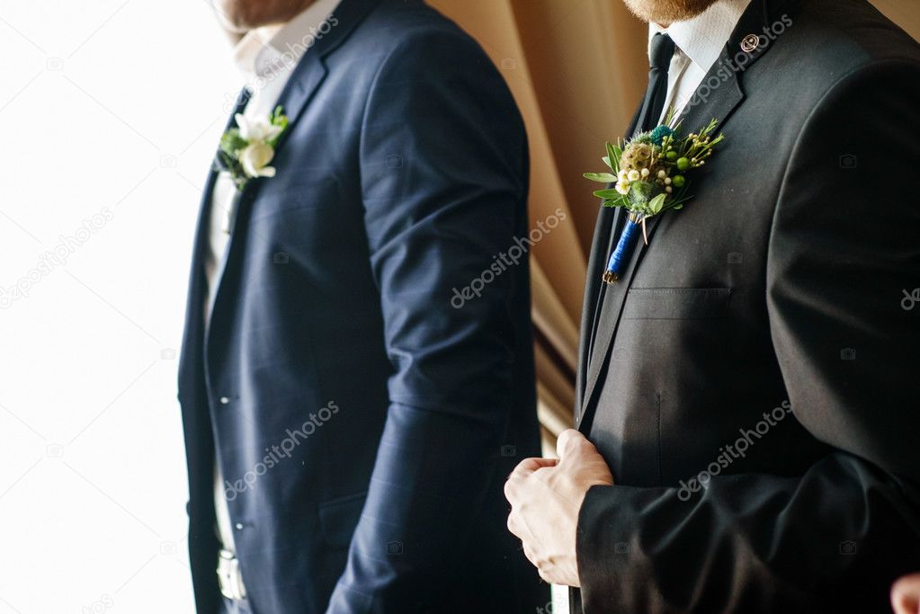 elegant handsome grooms
