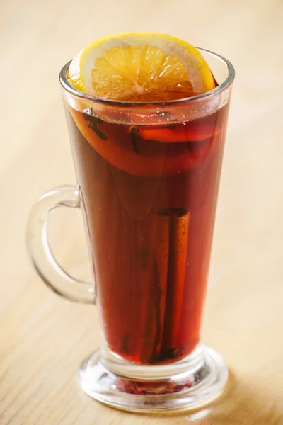 Glass of mulled wine — Stock Photo, Image