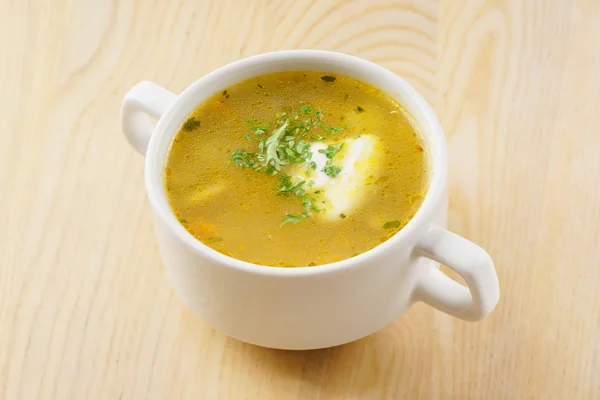 Schüssel Hühnersuppe — Stockfoto