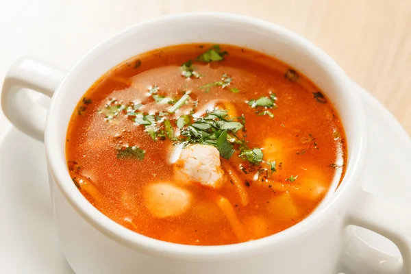 Sopa de tomate con verduras — Foto de Stock