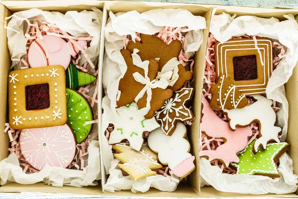 Biscotti di Natale nella scatola , — Foto Stock