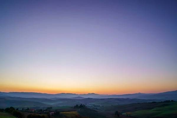 Toscana Tramonto Paesaggio — Foto Stock