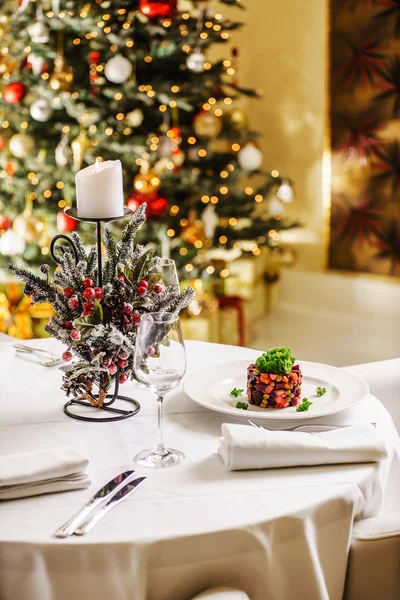 Christmas table setting — Stock Photo, Image