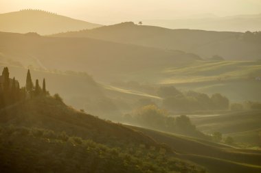 Tuscany Dağları'nın peyzaj