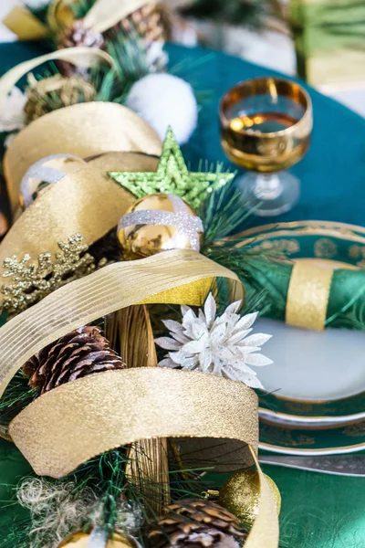 Boże Narodzenie dekoracje stołu — Zdjęcie stockowe