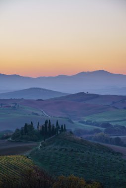 Tuscany Dağları'nın peyzaj