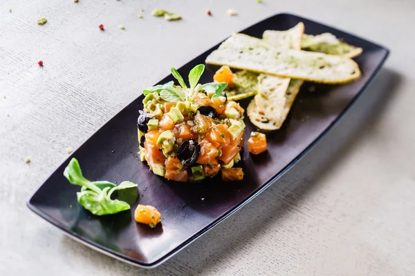 Tartaro di salmone saporito — Foto Stock