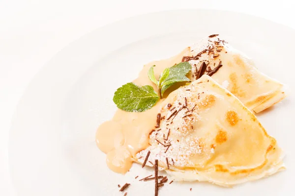 Crêpes à la crème glacée — Photo