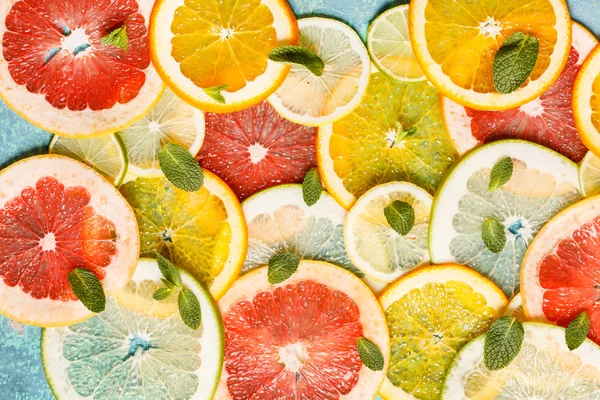 Citrus slices background — Stock Photo, Image