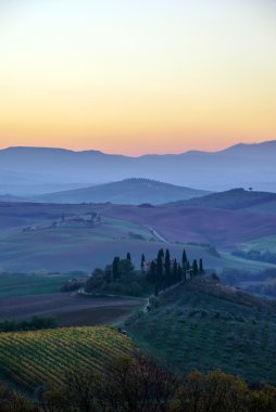 Tuscany akşam peyzaj