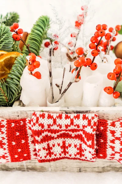 花のクリスマスの装飾 — ストック写真