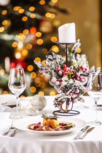 Christmas celebration dinner — Stock Photo, Image