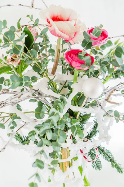 Winter bouquet on white — Stock Photo, Image