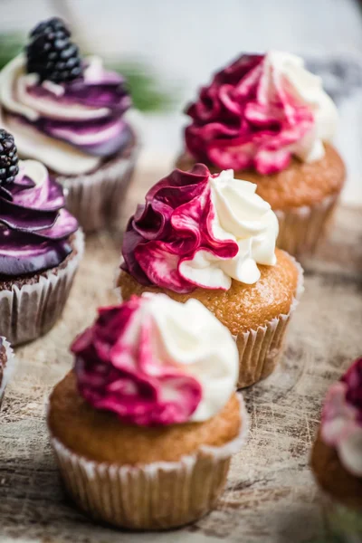 Cupcake dolci di bacche — Foto Stock