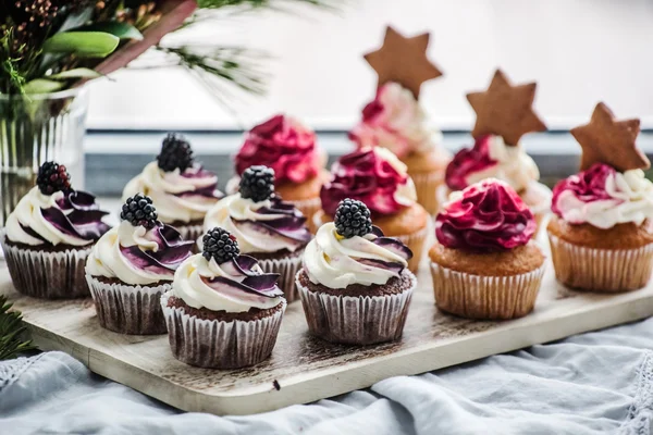 Cupcake dolci di bacche — Foto Stock