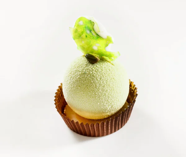 Pistachio dessert  on white — Stock Photo, Image