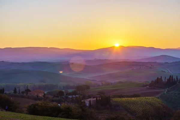 Tuscany panoramic landscape — Stock Photo, Image