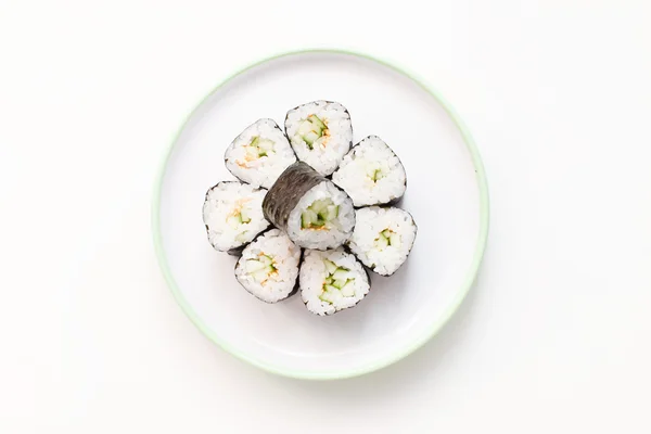 Reihe von leckeren Sushi — Stockfoto