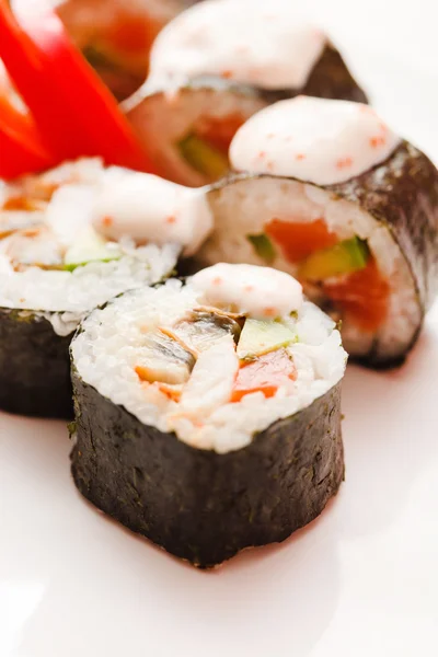 Sada chutné sushi — Stock fotografie