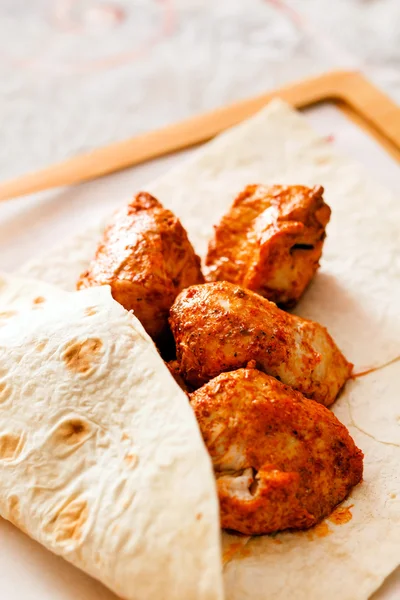 Carne de kebab grelhada — Fotografia de Stock