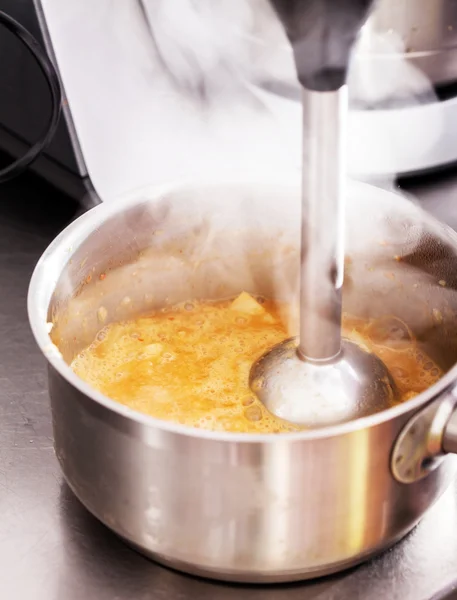 Cooking food at kitchen — Stock Photo, Image