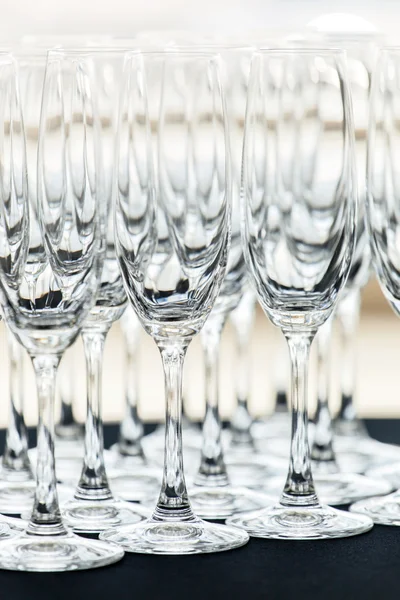 Champagne glasses on table — Stock Photo, Image