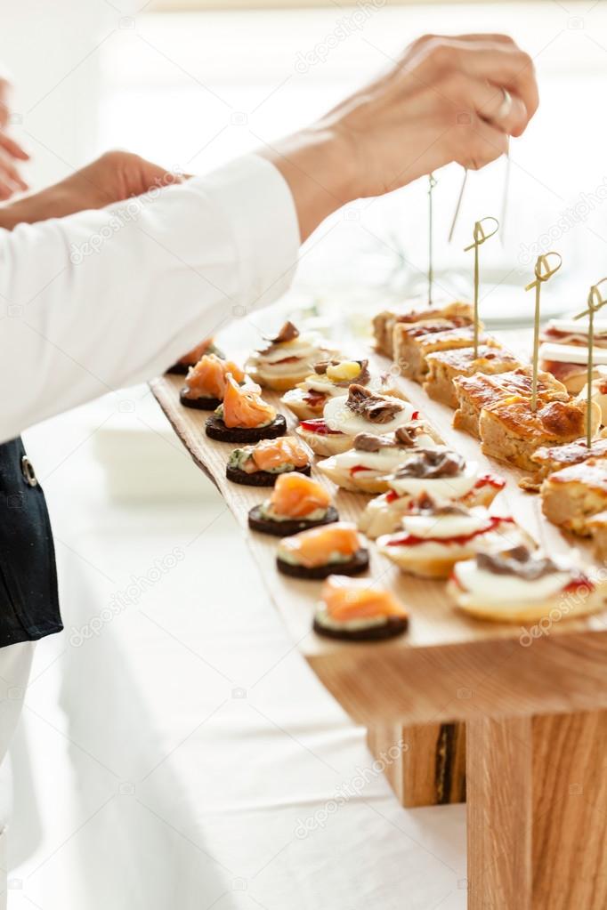 Tasty catering food for guests