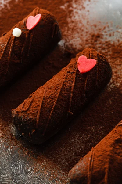 초콜릿 구운된 파이 — 스톡 사진