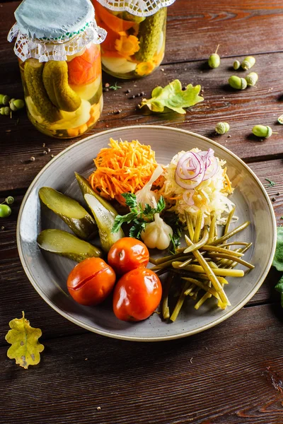 Hommade marinated vegetables — Stock Photo, Image