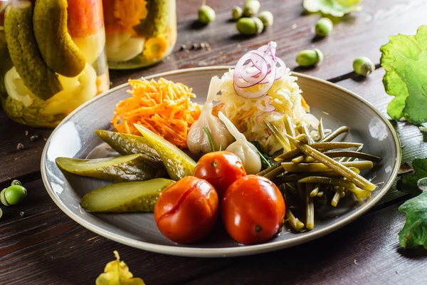Hommade marinated vegetables — Stock Photo, Image