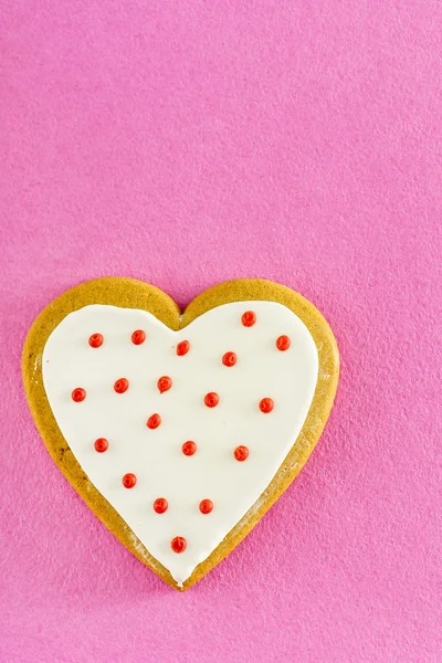 Hart-vormige cookie voor Valentines Day — Stockfoto