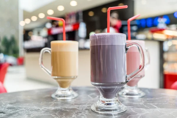 coffee in glasses with syrup