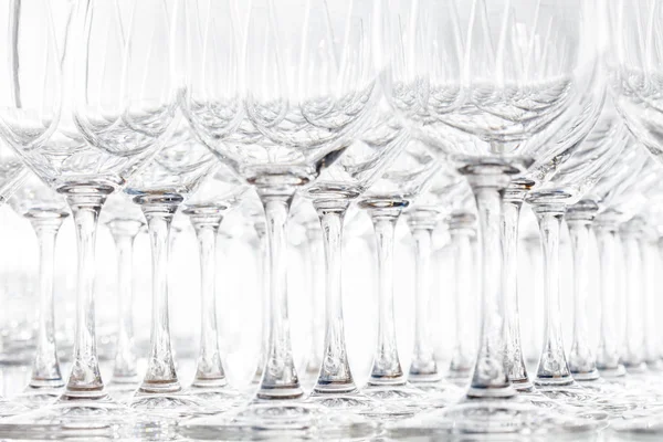 empty glasses on white