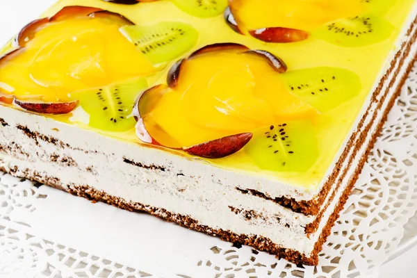 Tasty sweet fruit cake — Stock Photo, Image