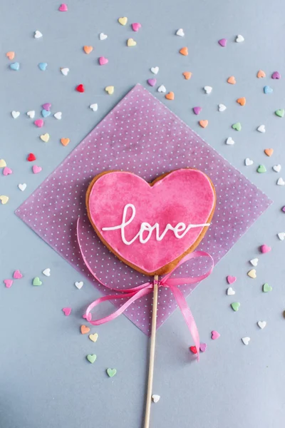 Печенье на день святого Валентина — стоковое фото