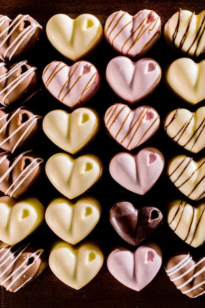 Valentine heart Chocolates — Stock Photo, Image