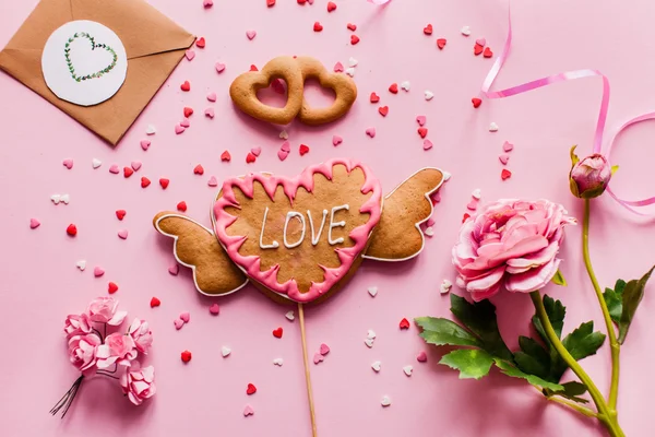 Soubory cookie pro den svatého Valentýna — Stock fotografie