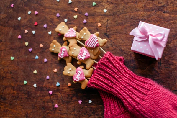 Kekse zum Valentinstag — Stockfoto