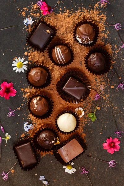 Doces de chocolate doce — Fotografia de Stock