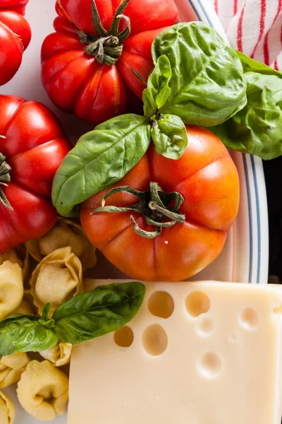 Comida italiana no prato — Fotografia de Stock