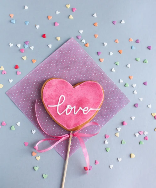 Печенье на день святого Валентина — стоковое фото