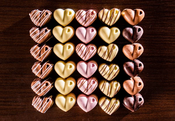 San Valentín corazón Chocolates —  Fotos de Stock