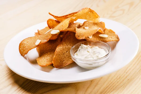 Chips de pan con ajo — Foto de Stock
